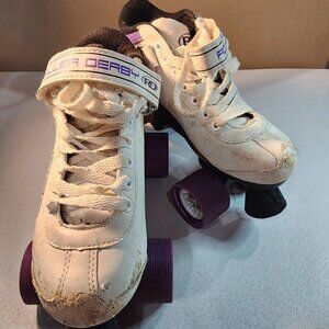Roller Derby Viper M4 Roller Skates Size 6 White/Purple Womens